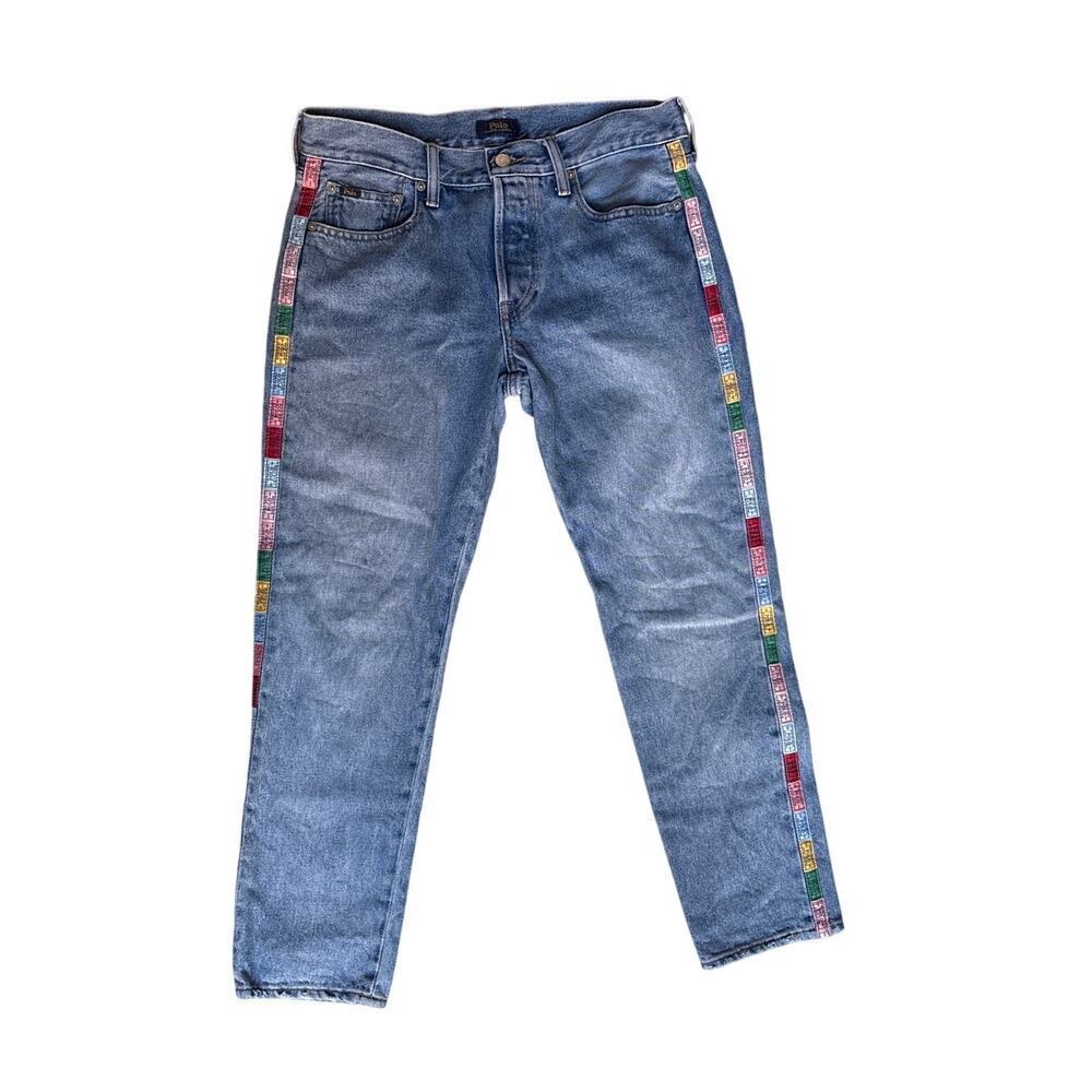 Polo Ralph Lauren Avery Boyfriend Jeans Ribbon Side Stripe 27